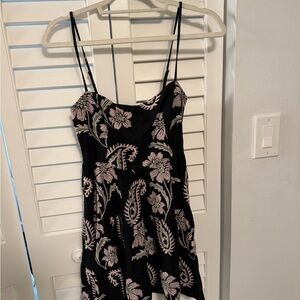 Maaji Black and Pink Floral Midi Dress